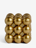 Gold bubble cube ornament 11.5cm cube, UK version