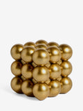 Gold bubble cube ornament 11.5cm cube, UK version