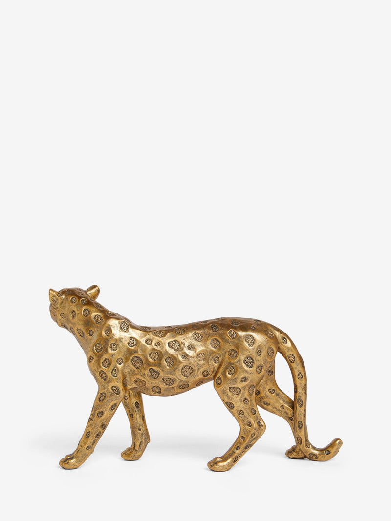 Luca gold leopard ornament resin decor (British brand)