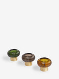Multicolour glass candle holder for tea lights, imported from the UK