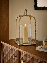 Next Gold Forged Metal Lantern Candle Holder 37cm- Buy online at McGrocer