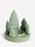 Green Christmas tree tea light holder, UK version