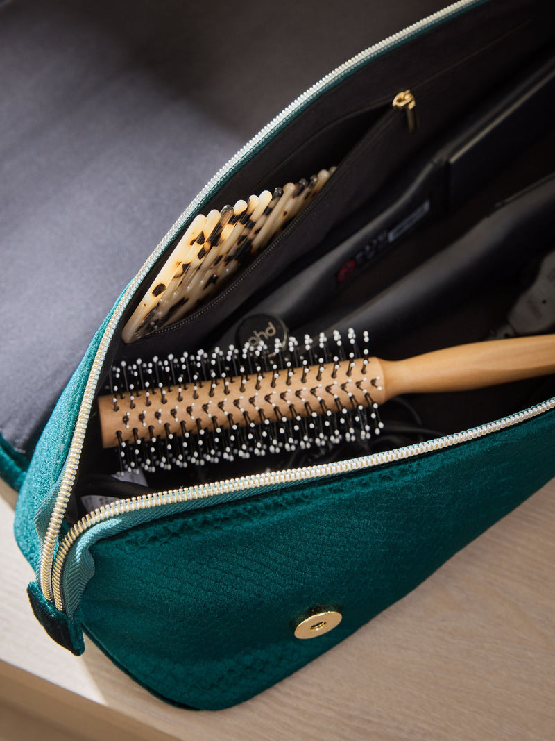 Hair tools bag with heatproof mat, UK version