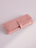 Travel jewellery pouch pink faux leather (British brand)