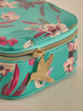 Paradise travel jewellery box with floral design, imported from the UK