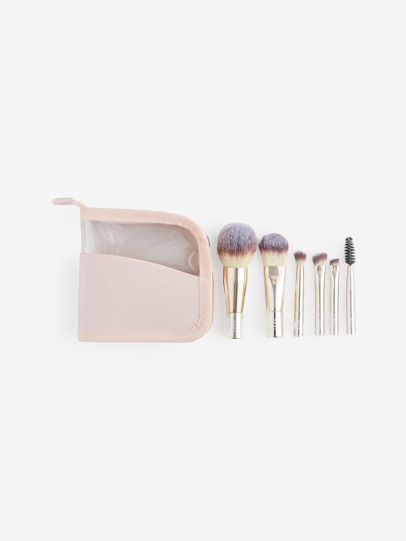 Mini makeup brush travel set with pouch, imported from the UK