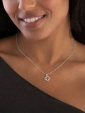 Beaverbrooks Sterling Silver Cubic Zirconia Clover Pendant - British product