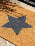 Gallery Home natural jumbo star coir doormat 60x90cm - British product