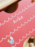My 1st Years personalised wooden farmhouse shape sorter, imported from the UK