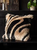Next Rockett St George Black Tiger Animal Swirl Faux Fur Cushion 50cm x 50cm- Buy online at McGrocer