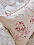 Shabby Chic floral patchwork cushion 30x50cm - British product