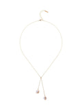 Karen Millen Gold Tone Pearl Double Drop Necklace, UK version