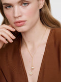 Karen Millen Gold Tone Pearl Double Drop Necklace, UK version