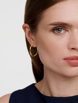 Next Karen Millen Textured Twist Hoop Earrings Gold Tone- Buy online at McGrocer
