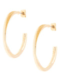 Karen Millen gold tone textured twist hoop earrings, UK version