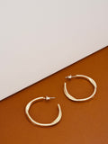 Karen Millen gold tone textured twist hoop earrings, UK version
