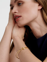 Next Karen Millen Oval Pave Chain Bangle Gold Tone Bracelet 6.9cm- Buy online at McGrocer
