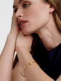 Karen Millen gold tone oval pave chain bangle, UK version