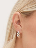 Simply Silver polished graduated pebble stud earrings 10mm x 20mm (British brand)