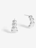 Simply Silver polished graduated pebble stud earrings 10mm x 20mm (British brand)