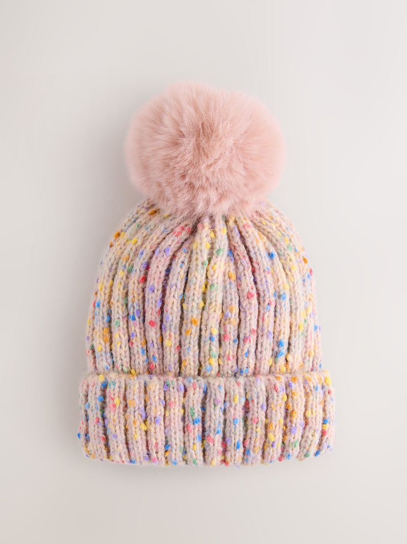 Pink Nep Beanie children's hat 1-16 years, UK version