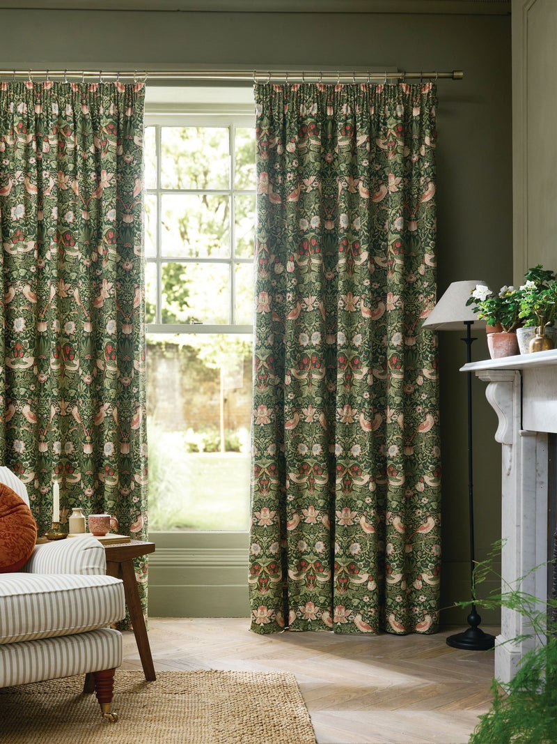 William Morris At Home Strawberry Thief blackout curtains 229x274cm - British product