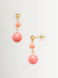 Anni Lu Pink Flamingo drop earrings jade detail (British brand)