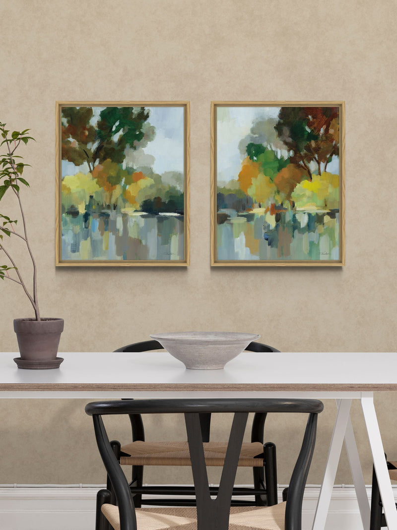 Artko Oak Lake Park framed canvas set 54cm x 44cm - British product
