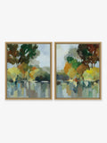 Artko Oak Lake Park framed canvas set 54cm x 44cm - British product