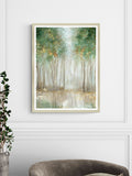 Artko Champagne Verdant Gold Woodland framed art - British product