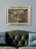 David Cope Highland cow art print 62cm x 82cm - British product