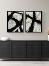 Next Artko Black Symbology Set of 2 by Tom Reeves Framed Art- Buy online at McGrocer