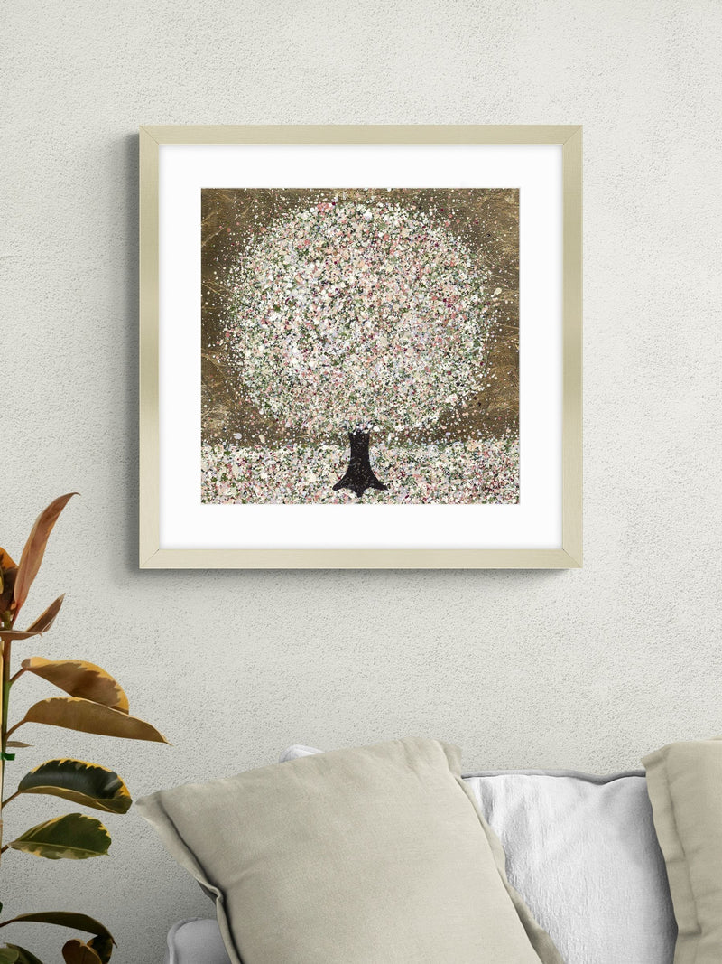 Artko Champagne Gentle Shimmer Tree framed art 62.5cm x 62.5cm - British product