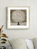 Artko Champagne Gentle Shimmer Tree framed art 62.5cm x 62.5cm - British product