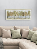 Artko Champagne Sunny Trees Panoramic framed art 44.5x104.5x3.8cm - British product