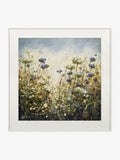 Artko White Butterfly Blue by Marie Mills framed art 61x61cm - British product