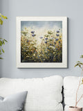 Artko White Butterfly Blue by Marie Mills framed art 61x61cm - British product