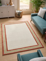 Next Nina Campbell Natural Park Walk Border Wool Tufted Rug- Buy online at McGrocer