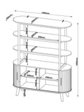 Black Hyde tambour door storage shelf, British brand