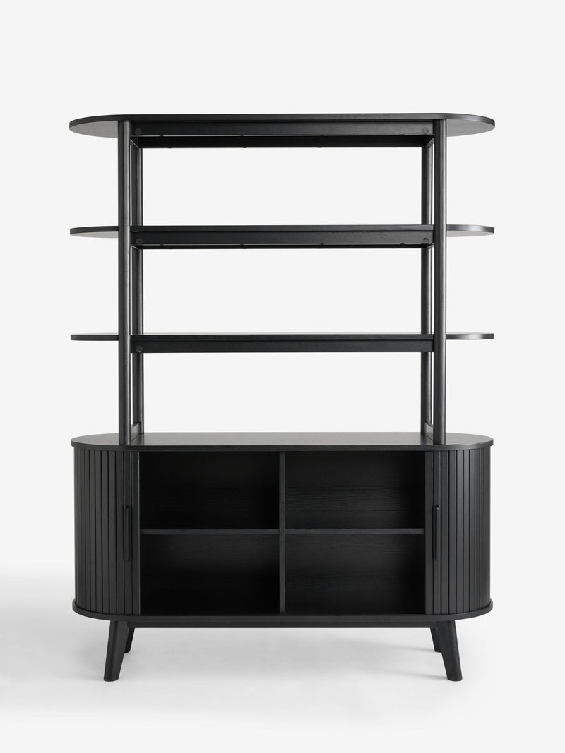 Black Hyde tambour door storage shelf, British brand