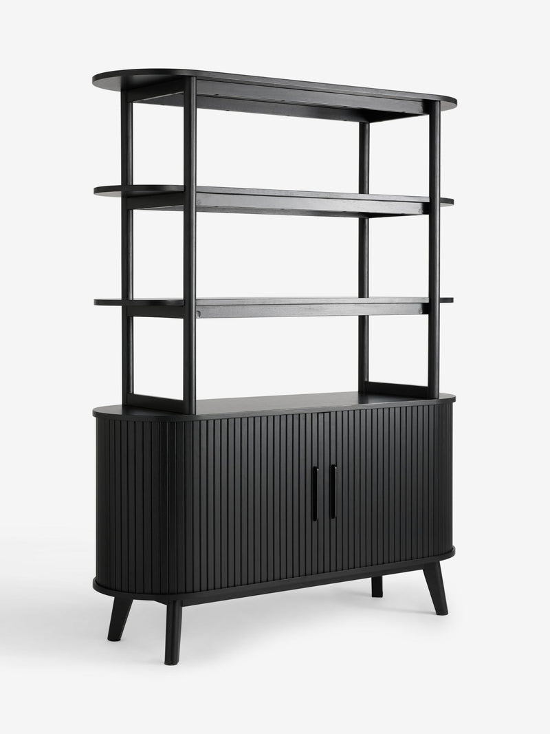 Black Hyde tambour door storage shelf, British brand