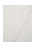 Emile Et Rose natural cable knit baby blanket 75x75cm, imported from the UK