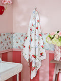Cath Kidston floral rose and bows cotton velour towel - British product