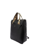 Fiorelli black Effie webbed faux leather backpack - British product