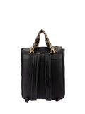 Fiorelli black Effie webbed faux leather backpack - British product