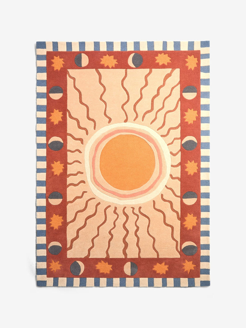 MADE.COM Orange Soteria wool tufted rug - British product
