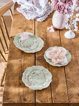 Shabby Chic by Rachel Ashwell Bird Garden Floral Print Side Plates Fine China Set of 4