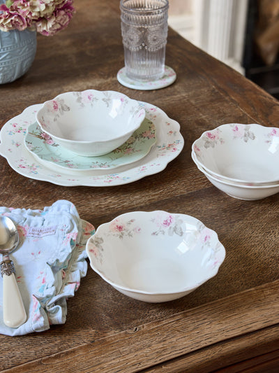 Next Shabby Chic by Rachel Ashwell Floral Print Rose Majesty Fine China Cereal Bowls Set of 4- Buy online at McGrocer
