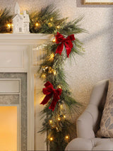 Next Laura Ashley Green Pre Lit Christmas Garland with Bells 180cm- Buy online at McGrocer