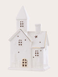 Laura Ashley pre-lit white ceramic house ornament - British product